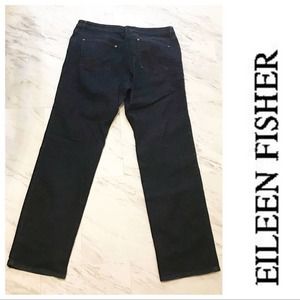 Eileen Fisher Straight Leg Dark Wash Jeans Size L